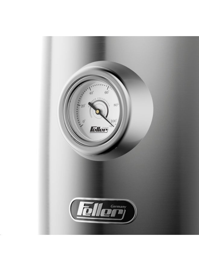 Feller Retro Style 1.7L Kettle with Thermometer, 2200 W, Stainless Steel Body, STRIX Controller, Dry Boil & Automatic Switch-Off - Image 3